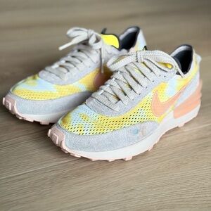Nike Waffle One Women's Sneakers in Yellow and Peach